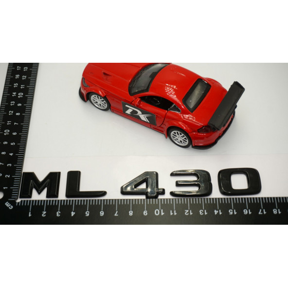 ML 430 Bagaj Parlak Siyah ABS 3M 3D Yazı Logo - Resim 5