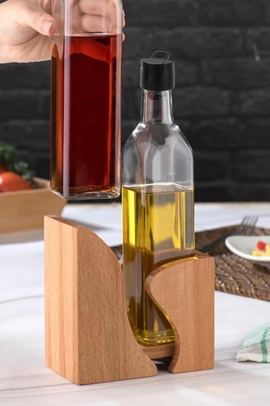 Gloria 2'li Yağlık Sirkelik Seti - Ahşap Standlı - 3