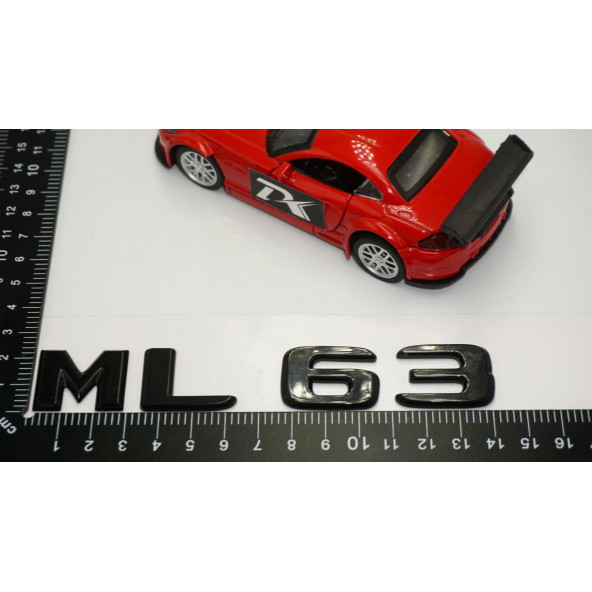 ML 63 Bagaj Parlak Siyah ABS 3M 3D Yazı Logo - Resim 5