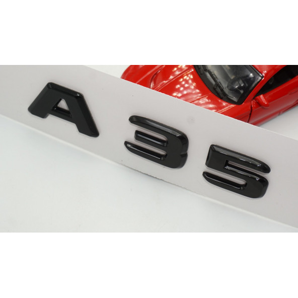 A 35 Bagaj Parlak Siyah ABS 3M 3D Yazı Logo - 4
