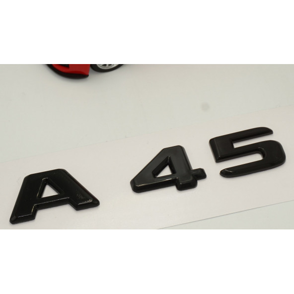 A 45 Bagaj Parlak Siyah ABS 3M 3D Yazı Logo - 3