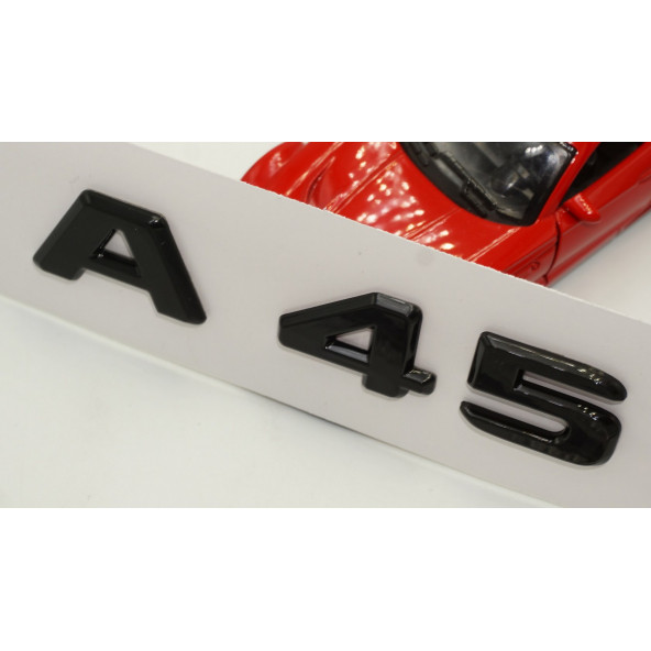 A 45 Bagaj Parlak Siyah ABS 3M 3D Yazı Logo - 4