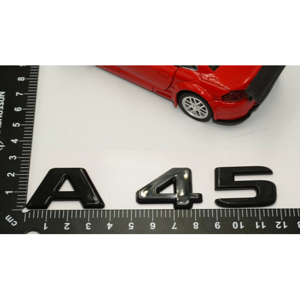 A 45 Bagaj Parlak Siyah ABS 3M 3D Yazı Logo - 5