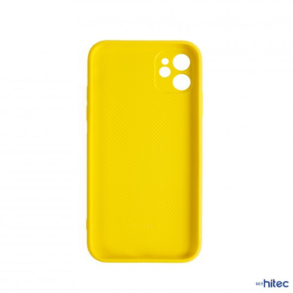 ScHitec Deluxe İphone 11 Mat Kılıf Sarı - 2