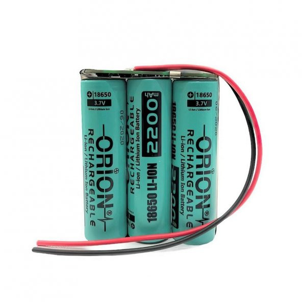 Orion 18650 11.1V 2200mAh 3S Koruma Devreli Li-ion Şarjlı Pil