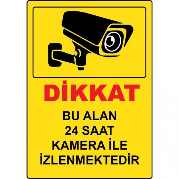 Bu Alan Kamera ile Izlenmektedir Uyarı Levhası