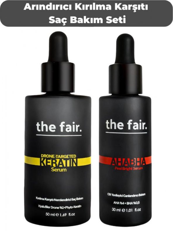 Arındırıcı Keratin Kırılma Karşıtı Vegan Saç Bakım Seti