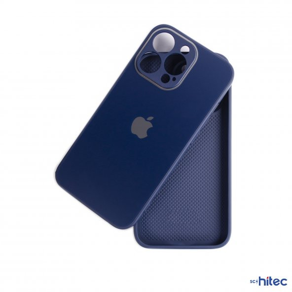 ScHitec Deluxe İphone 12 Pro Mat Kılıf Lacivert - Resim 3