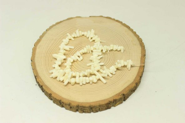 Beyaz Mercan Doğal Küçük Taşlar Dizi (37cm) ürün görseli