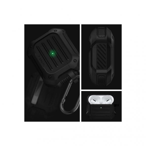 Spigen Apple AirPods Pro Kılıf Tough Armor Black - ASD00537 - 2