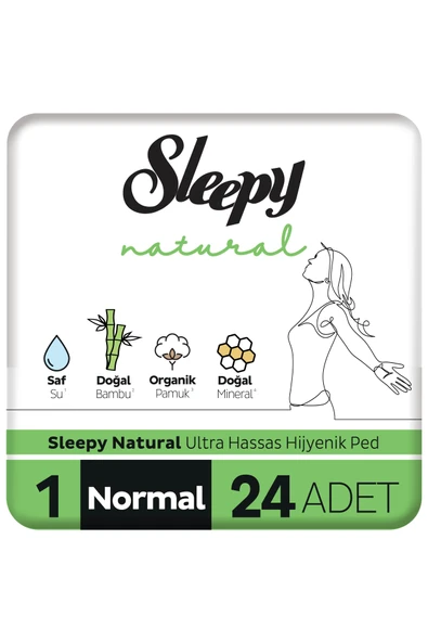 Sleepy Natural Ultra Hassas Hijyenik Ped Normal 24 Adet Ped - 1
