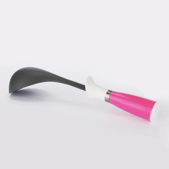 Plastik Kepçe Çorba Kepçesi Sos Çorba Kepçesi 32 cm Pembe - 5
