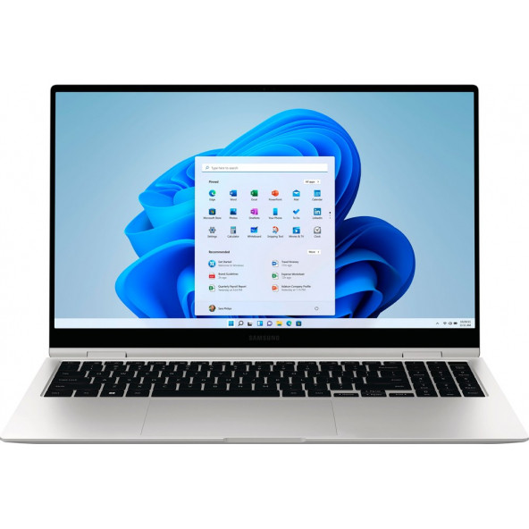 Galaxy Book2 Pro 360 2'si 1 Arada 15.6” AMOLED Dokunmatik Ekranlı Dizüstü Bilgisayar - Intel 12. Nesil Evo Core i7 - 16 GB DDR5 Bellek – 1 TB SSD - Gümüş