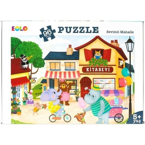 Eolo 96 Parça Puzzle Sevimli Mahalle 5+