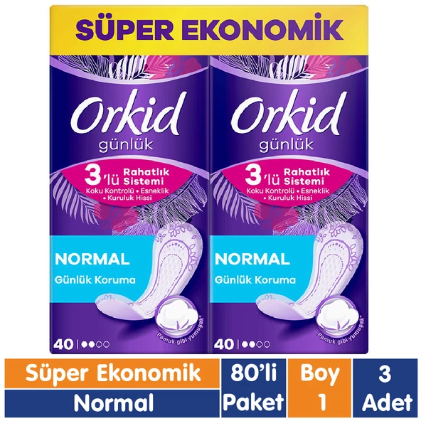 Orkid Günlük Koruma Ped Normal Süper Ekonomik Paket 80x3 240 Adet