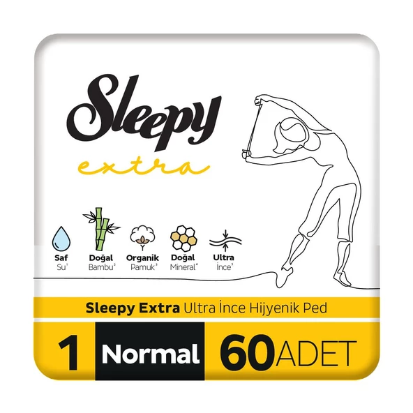 Sleepy Extra Ultra İnce Hijyenik Ped Normal 60 Adet Ped