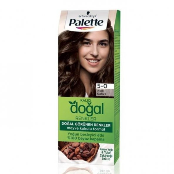 Palette Saç Boyası  5-0 Açık Kahve Kalıcı Doğal Renkler