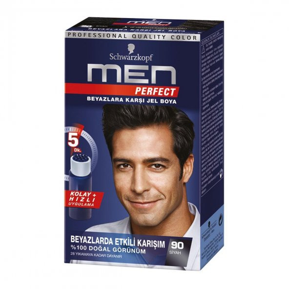 Schwarzkopf Men Perfect Beyazlara Karşı Jel Boya 90 Siyah ürün görseli 1