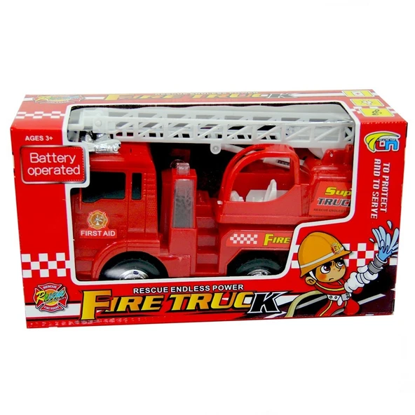 25 CM Sesli Ve Işıklı Çarp Dön Oyuncak Itfaiye Aracı  7720