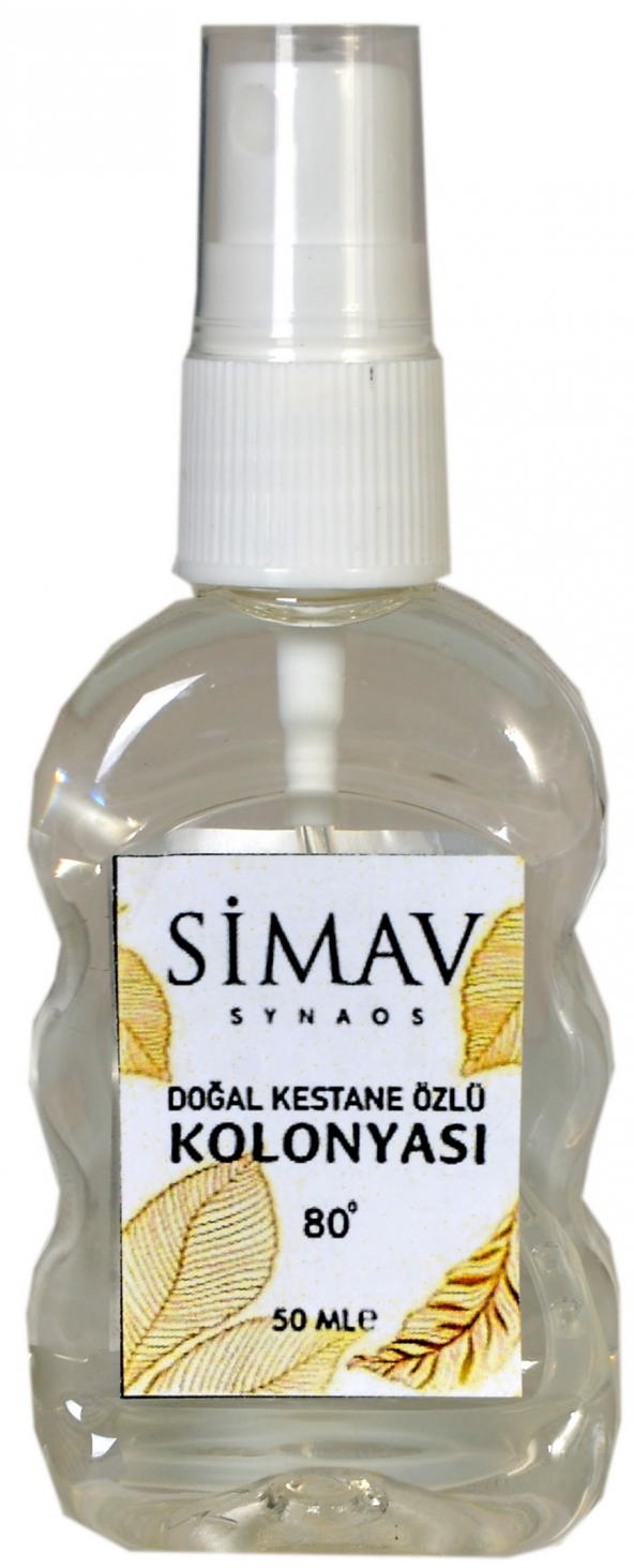 SİMAV Coğrafi İşaretli Kestane Özlü ve Termal Sulu Kolonya Spreyli Şişe - 50 ml