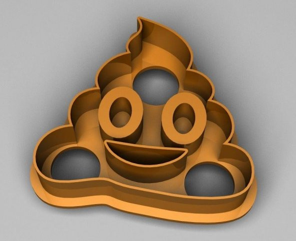 Poop Kaka Emoji Surat  Kurabiye Kek Kalıbı Kalıp Organik Plastik - 1