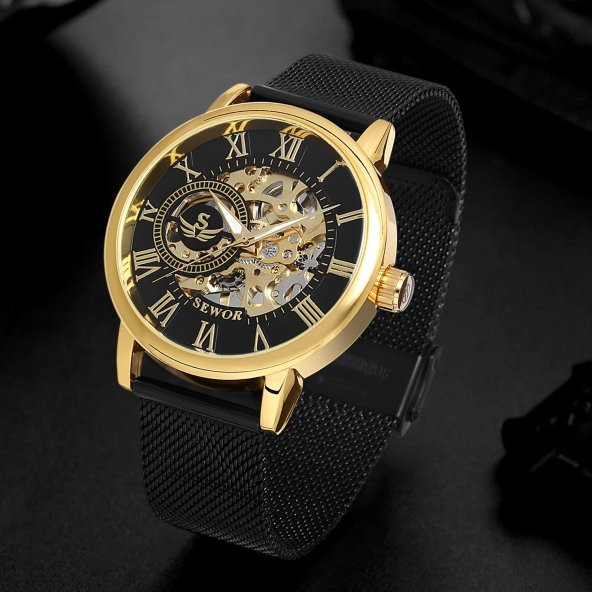 SEWOR WATCH KURMALI MEKANİZMA ERKEK KOL SAATİ - 3