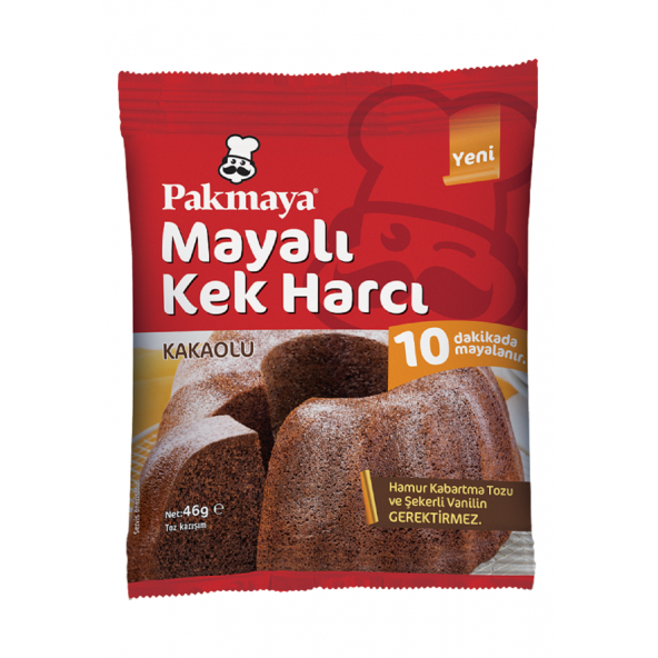 Pakmaya Mayalı Kek Harcı Kakaolu 46 Gr X 24 Adet. - 2