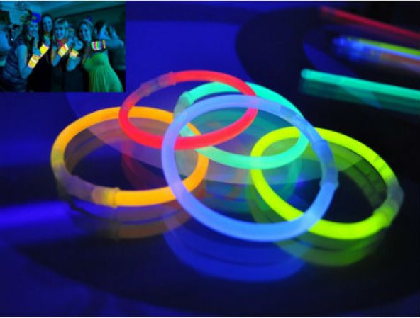 Dahayokmu 10 Adet Glow Stick Bracelet Fosforlu Kırılan Çubuk Bileklik