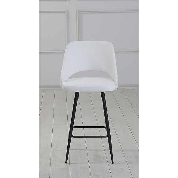 2 ADET CAMİLLA ADA MUTFAK VE BAR SANDALYESİ - BAR TABURESİ - SİLİNEBİLİR SUNİ DERİ - METAL AYAK - 3