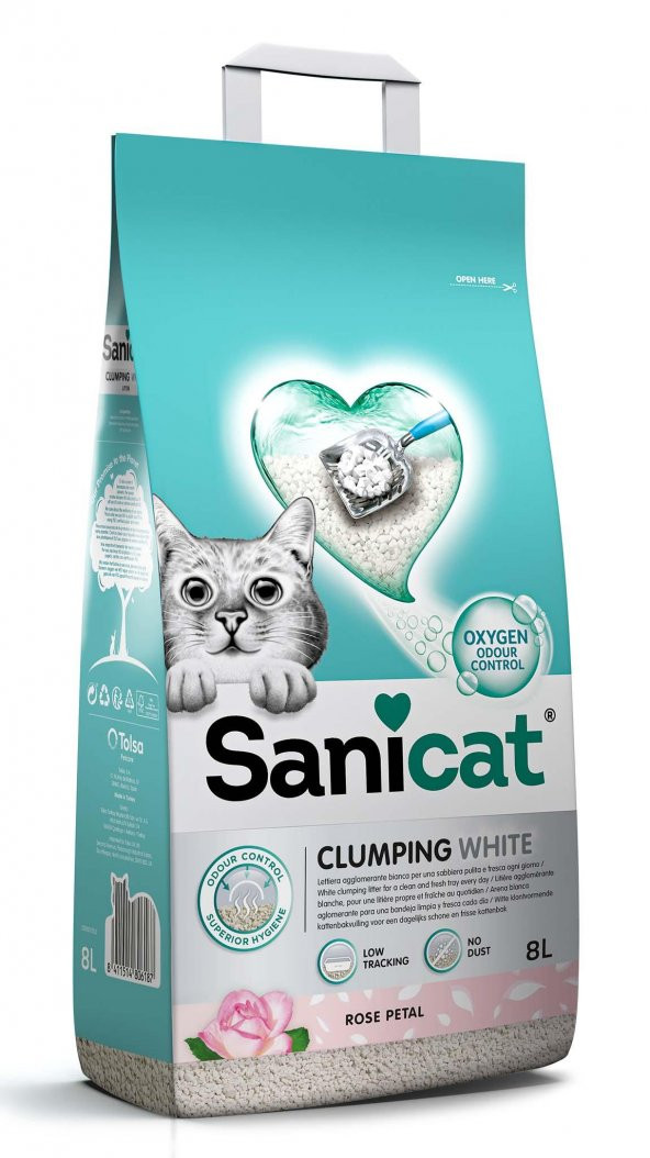 Sanicat Clumping White Rose Kedi Kumu 8L - 2