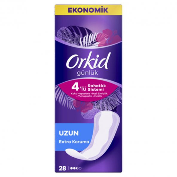 Orkid Günlük Ped Exstra Koruma Uzun Ekonomik Paket 28 Adet