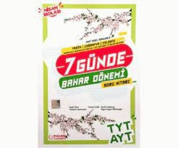 TYT AYT 7 Günde Bahar Dönemi Tarih Coğrafya Felsefe Soru Kitabı Palme Yayınları