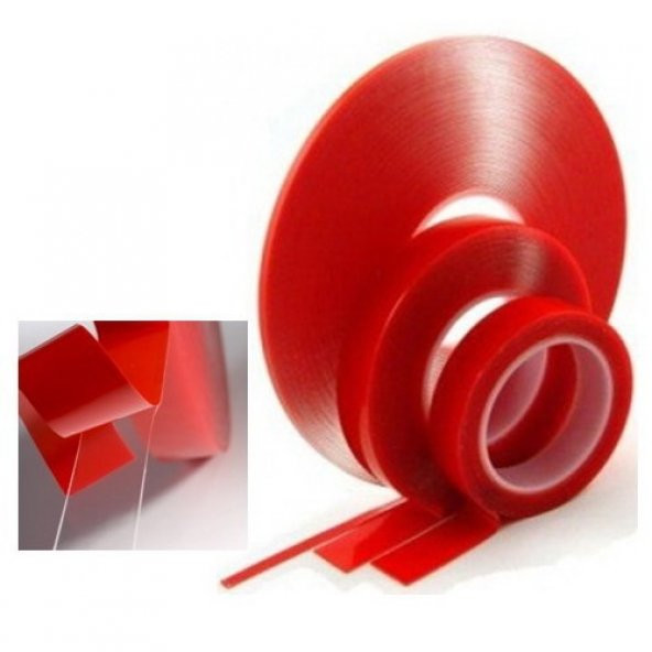 Akrilik Şeffaf Slikonlu Süper Güçlü Çift Taraflı Bant 15mmX5m