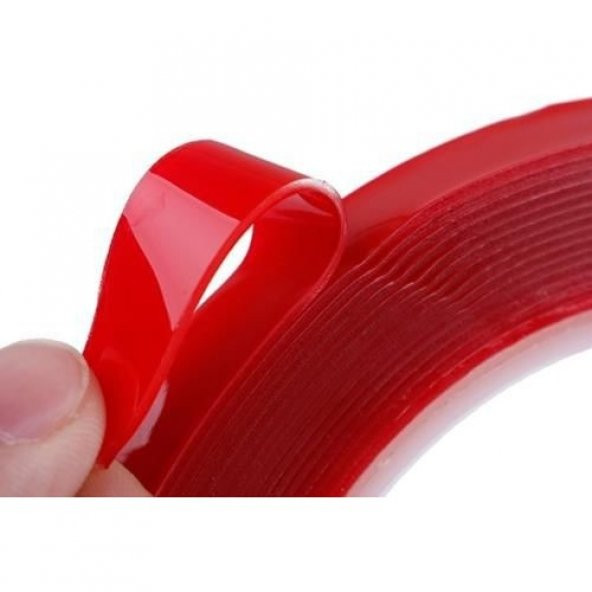 Akrilik Şeffaf Slikonlu Süper Güçlü Çift Taraflı Bant 10mmX5m - 4