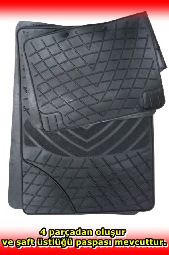 Toyota Auris 2013 Sonrası Uyumlu Mars Kauçuk Siyah Paspas Seti  1619 - 3