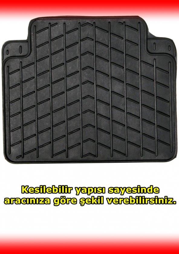 Kia Cerato 2008-2013 Uyumlu Mars Kauçuk Siyah Paspas Seti 26006 - 4