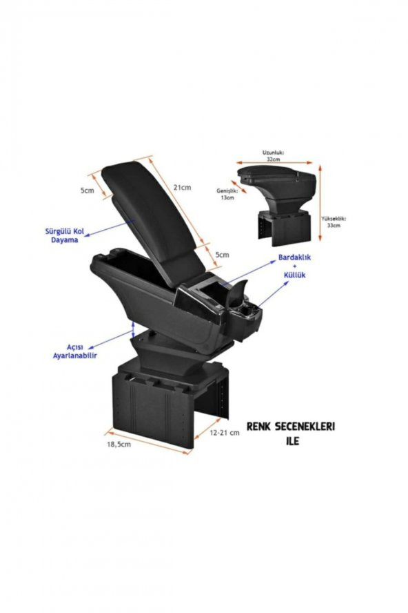 Kol Dayama Universal Sürgülü Kolçak Siyah Deri