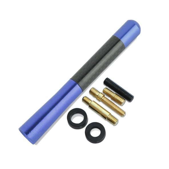 Peugeot Tepee Uyumlu Karbon Mavi Oto Radio Anteni Çubuk Anten