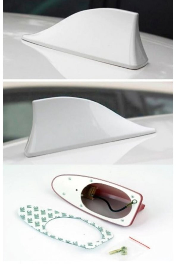 Fiat Egea Sedan Sonrası Elektrikli Shark Köpek Balığı Anten Beyaz Balina Tavan Anteni - 2