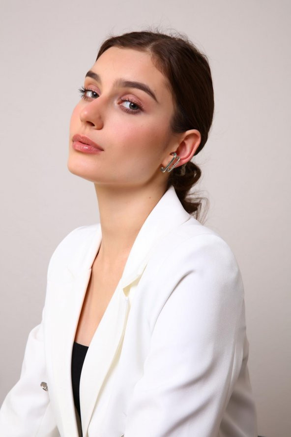 Kadın 2li Burgu & Gümüş Cuff - 2