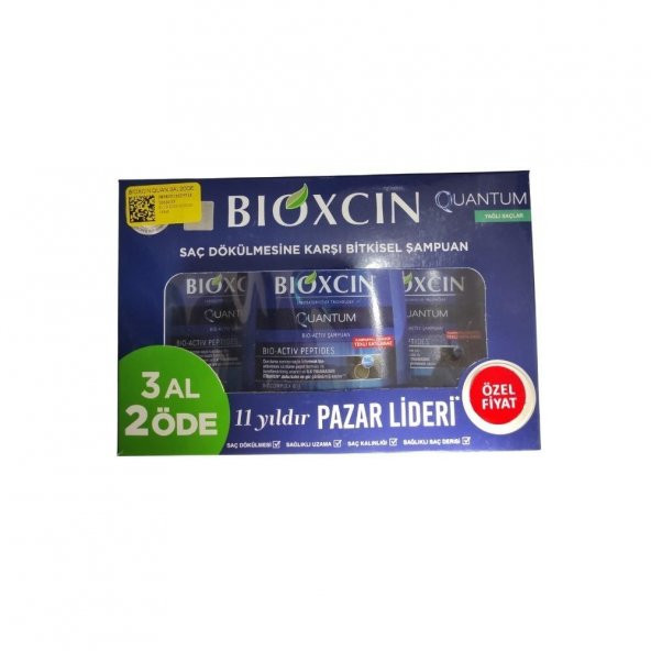 Quantum Yağlı Saçlar için Saç Dökülmesini Önleyici Şampuan 3 Al 2 Öde  3X300ml