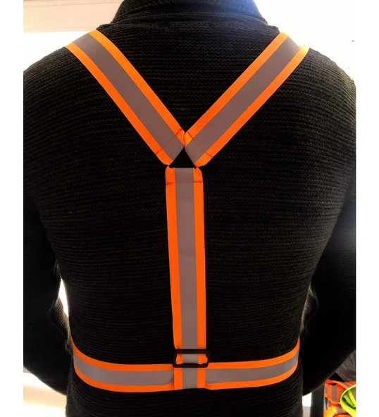 Bel Bacak Motorcu Çantası + Reflektörlü İkaz Yeleği - 4