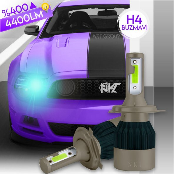 POINT MARKETING  H4 Ice Blue Buz Mavi Led Xenon Far Ledi Led Zenon Far Ampulü