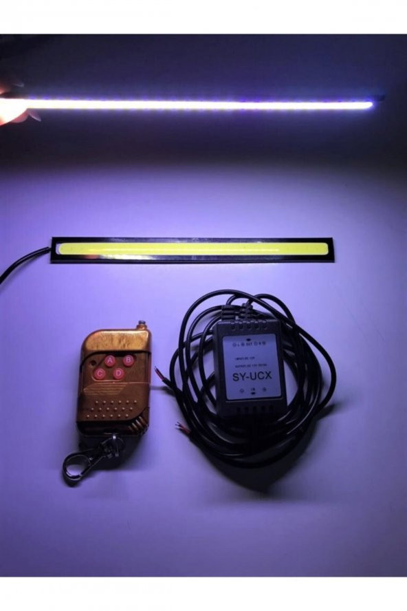 Uzaktan Kumandalı Çakarlı Gündüz Ledi-gündüz Farı-sis Farı 17cm 2 Adet Cob Led