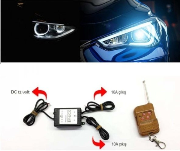 F1 Sis Ahşap Çakar Modülü Uzaktan Kumandalı 12 Modlu Fonksiyonlu