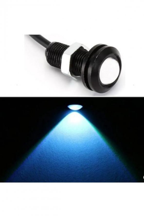 Kartal Göz Yan Ayna Altı Led Aydınlatma Mavi Renk 2li Set - 3