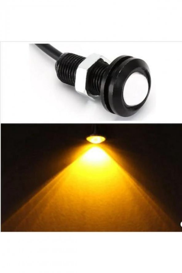 Kartal Göz Yan Ayna Altı Led Aydınlatma Turuncu Renk 2li Set - 3