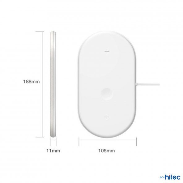 ScHitec Air Power 3in1 Telefon/Saat/Airpods Wireless Kablosuz Şarj İstasyonu - 3