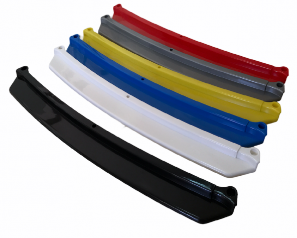 4 Parça Ön Lip Üniversal Ön Tampon Eki Piano Black Kırmızı-mavi - 3