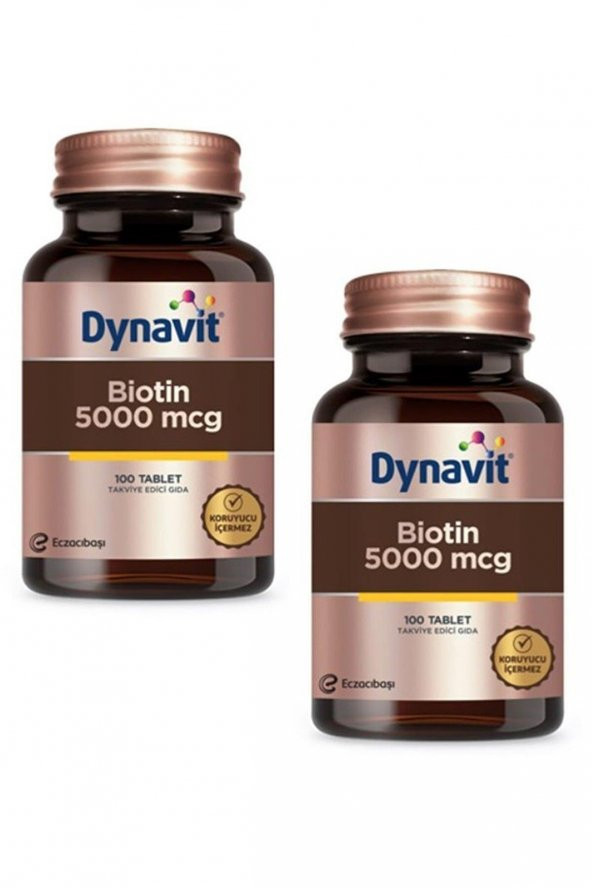 Dynavit Biotin 5000 mcg 100 Tablet 2 Adet